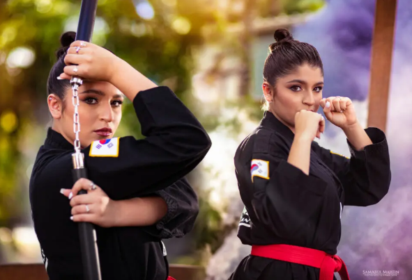 karate photoshoot quinceañeras