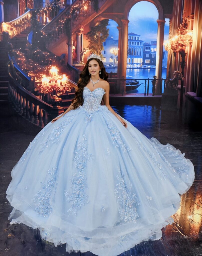 vestido quinceañera baby blue
