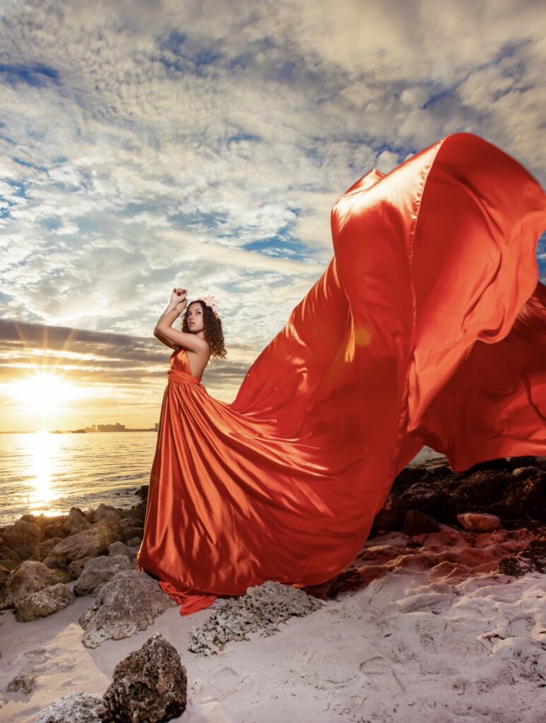 quinceañera Flayining dreeses