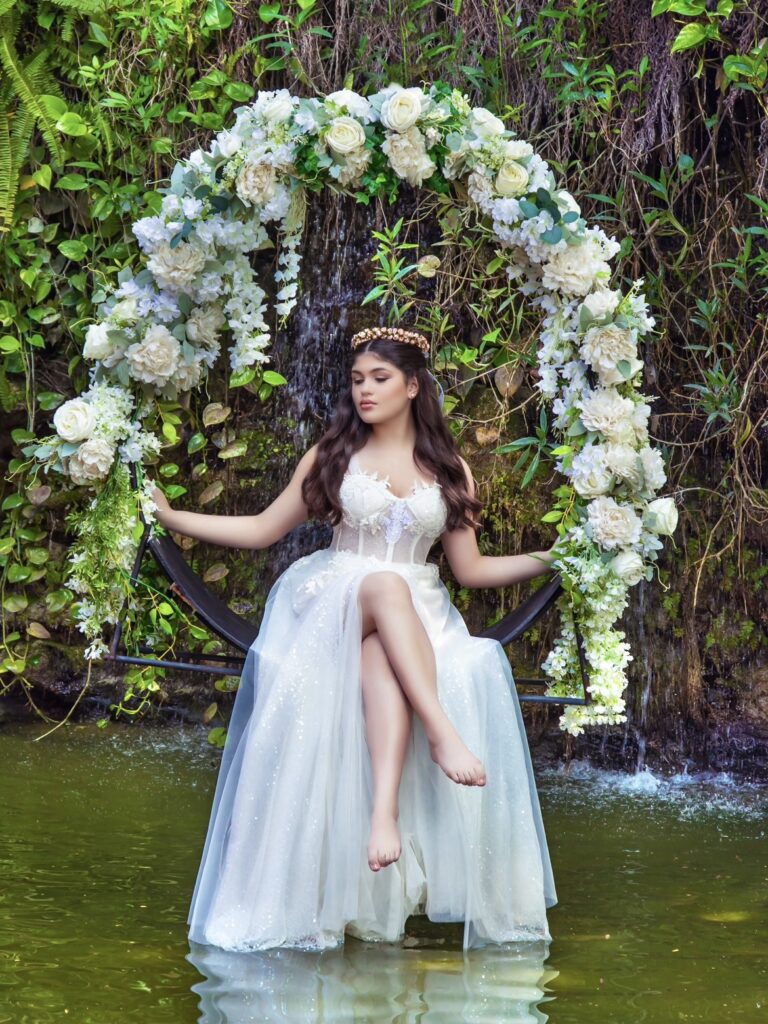 white water dress quinceañera
